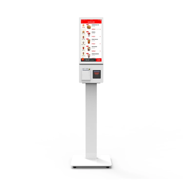 Freestanding 21.5/24/27/32 Inch Subway Touchscreen Queue Management Equipment Self Service Kiosk Ticket Machine