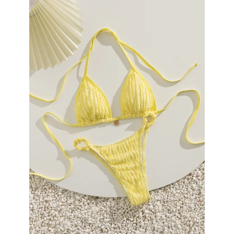 جديد بلون الصدر قلادة حديدية رقيقة حزام الرسن التعادل عارية الذراعين حزب بيكيني مجموعة #1