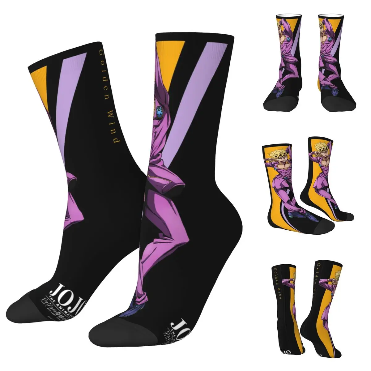 Jojo Bizarre Adventure Unisex Socks,Running 3D Print Happy Socks Street Style Crazy Sock