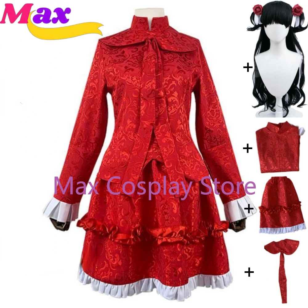 Max Anime Kate Shadow Cosplay Costume Wig Kawaii Lolita Short Red Dress Dailydress Hallowen Carnival Party Suit