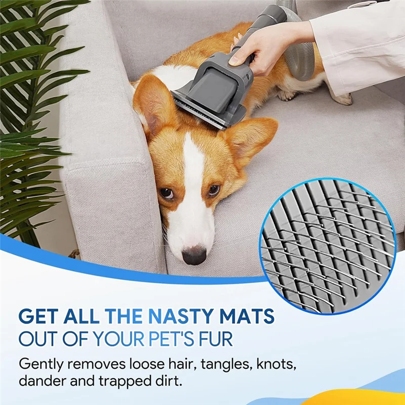 A76G-เจ้าบ่าวสุนัขแปรงสําหรับ Dyson V11 V10 V8 V7 V6 สุนัขสัตว์เลี้ยงแปรงผมขยายท่อและอะแดปเตอร์ Pet Grooming ชุดเครื่องมือ 921001-01 Du