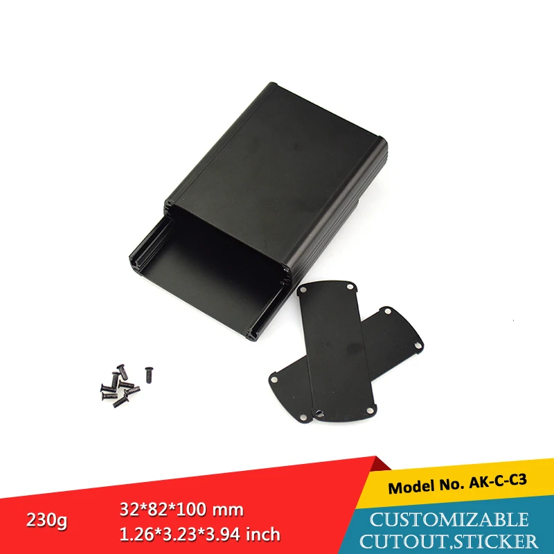 1Piece Diy szomk electronics aluminum enclosure instrument box 32*82*100mm distribution enclosure cabinet aluminum box