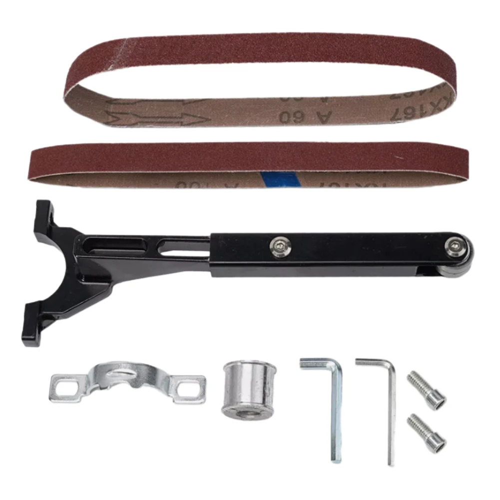 Stainless Steel Belt Sander Attachment Modified For Model 100 Angle Grinder Polishing Sharpening DIY Metal Wood Working Tool