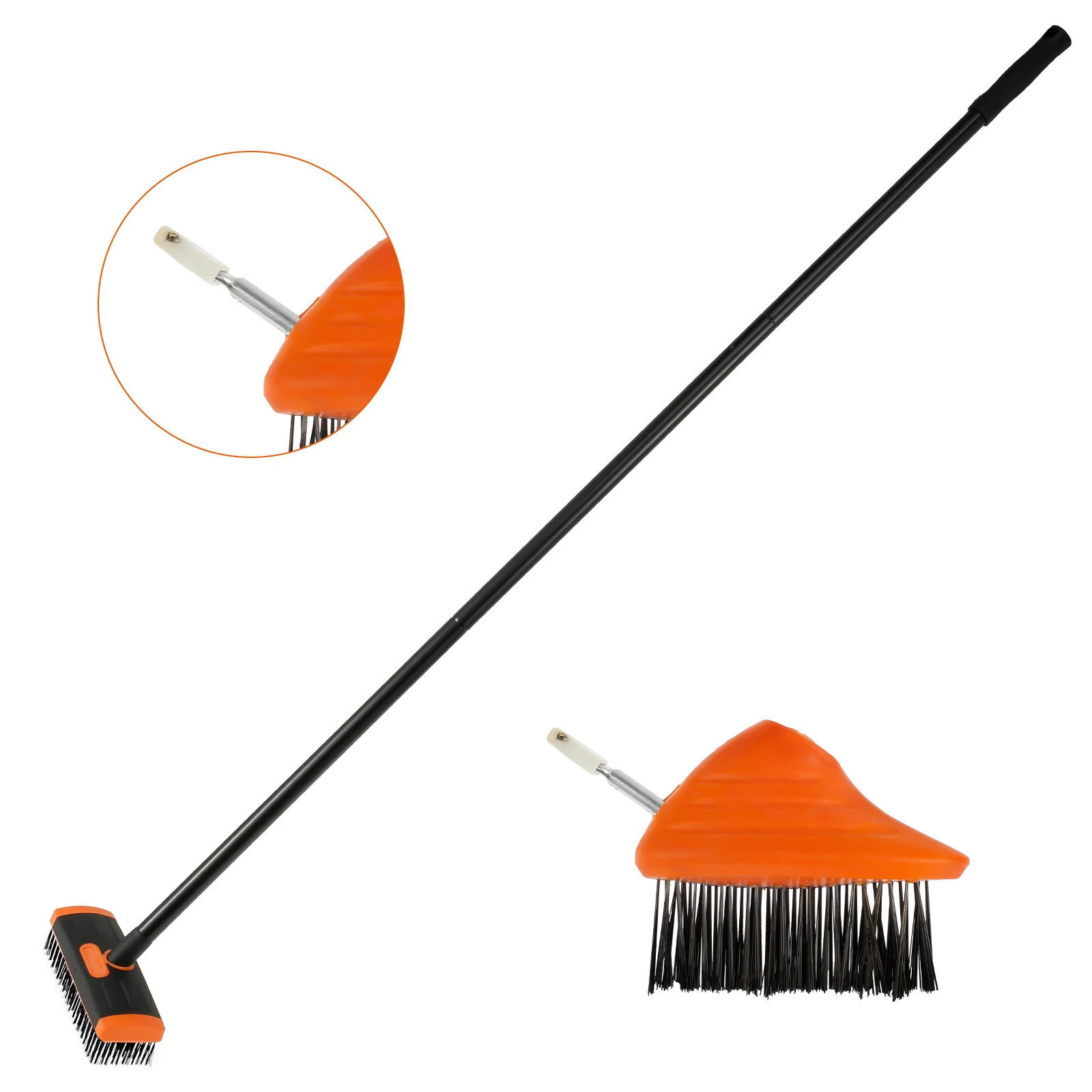 

Weed Brush Patio Weed Brush Remover Tool Manual Crevice Weeding Tool Moss Weed Remover Puller Tool Long Handle 2 Weed Brush Head