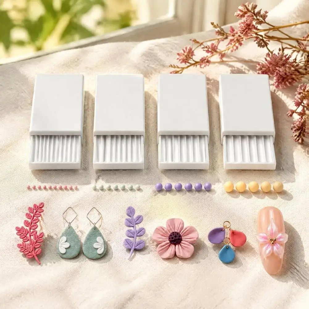 Plastic Clay Shaping Mold 4pcs 3d Print Clay Gel Ball Maker Tools Nail Art Bead Rollers Sphere Shaper for Gel for Jewelry