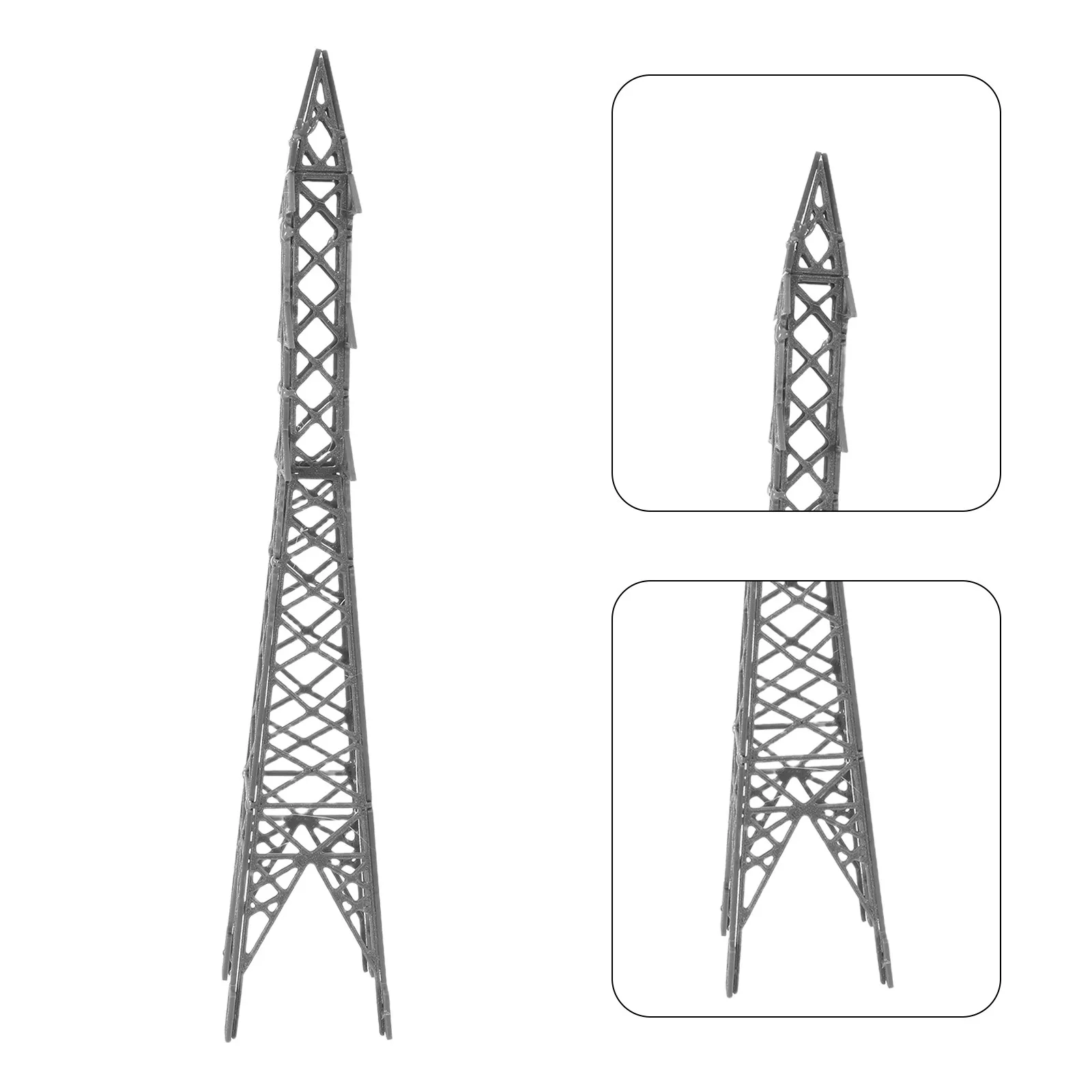 Miniature 1:150 High-Voltage Transmission Tower Electric Power Line Railroad Scenery DIY Sand Table Layout Train Track Scene