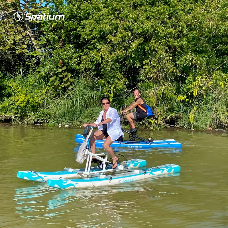 Spatium Easy To Storage Inflatable Water Bike For Water Sports - Professional & High Performance Pedal Inflatable Water Bike