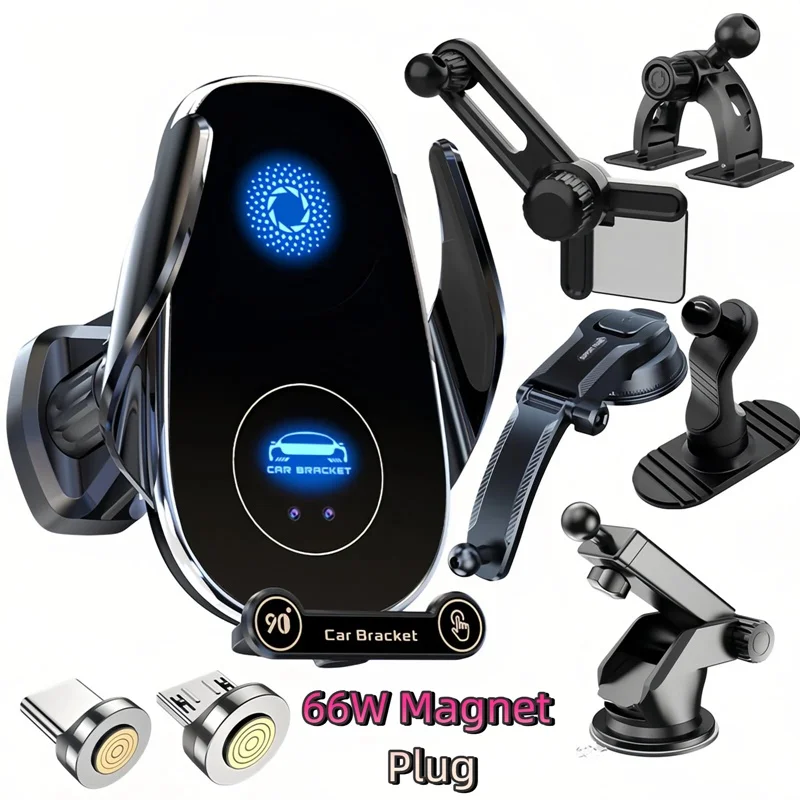15W Universal Car Wireless Charger Stand Auto Sensing 360 Ro