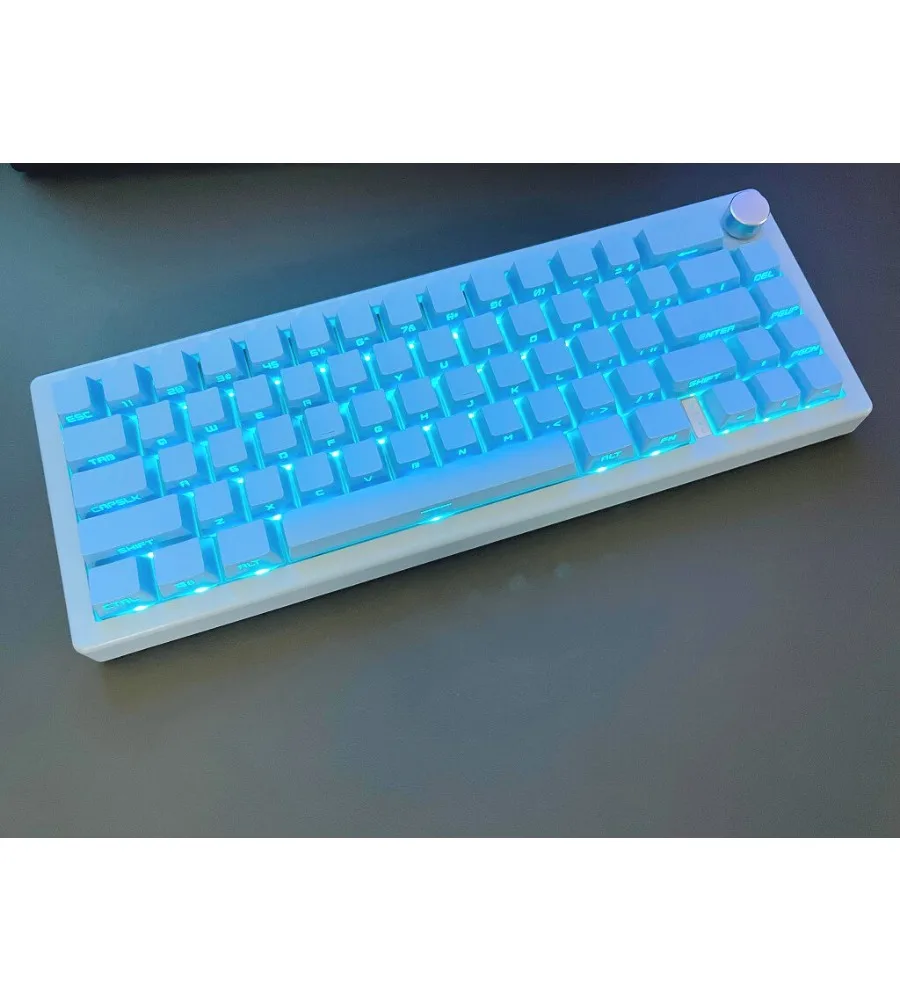 Side engraved transparent keycap PBT small full set boxed OEM highly personalized infection gradual change adapt to various