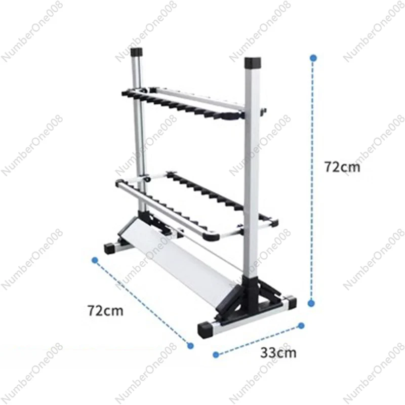 Aluminum alloy fishing rod display frame, sea pole road, sub pole, net reading bracket, storage and shelving for household use