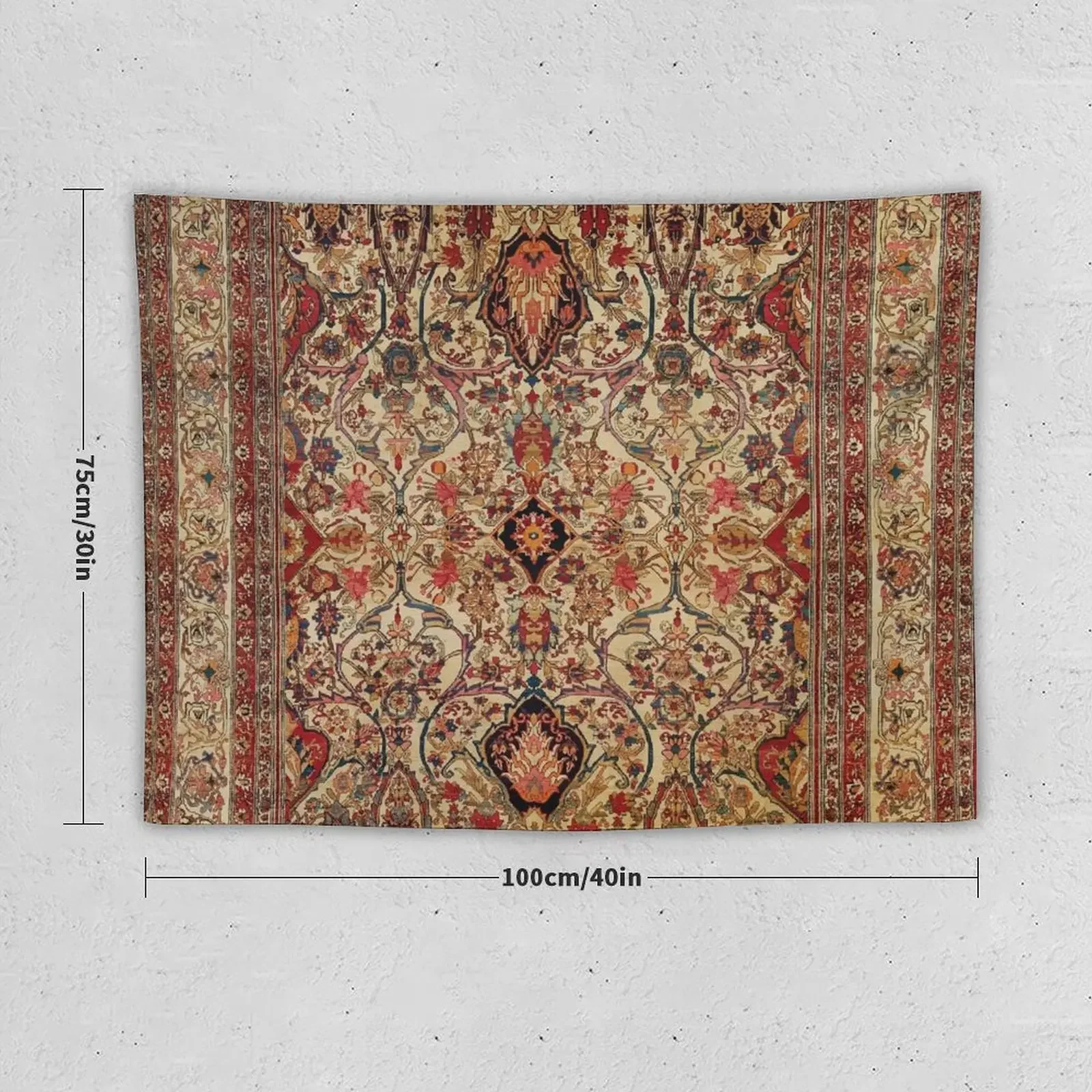 Lavar Kirman Southeast Persian Rug Print Tapestry Decoration Aesthetic Things To Decorate The Room Korean Room Decor Tapestry