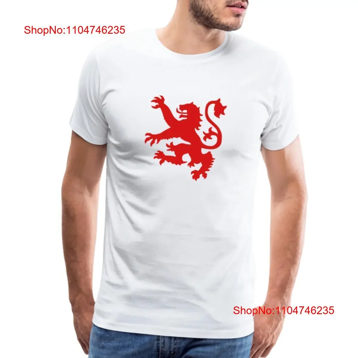 

Scottish Lion Men's Premium T Shirt vintage Washed Breathable Unisex Casual Versatile fashion Stretched graphic Slightly