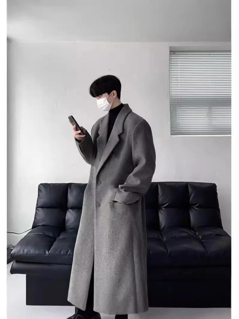 

Мужской свитер из смесовой шерсти с V-образным вырезом, вязаный косами, в полоску, с драпировкой, струящийся, свободного кроя, в стиле «свинг»