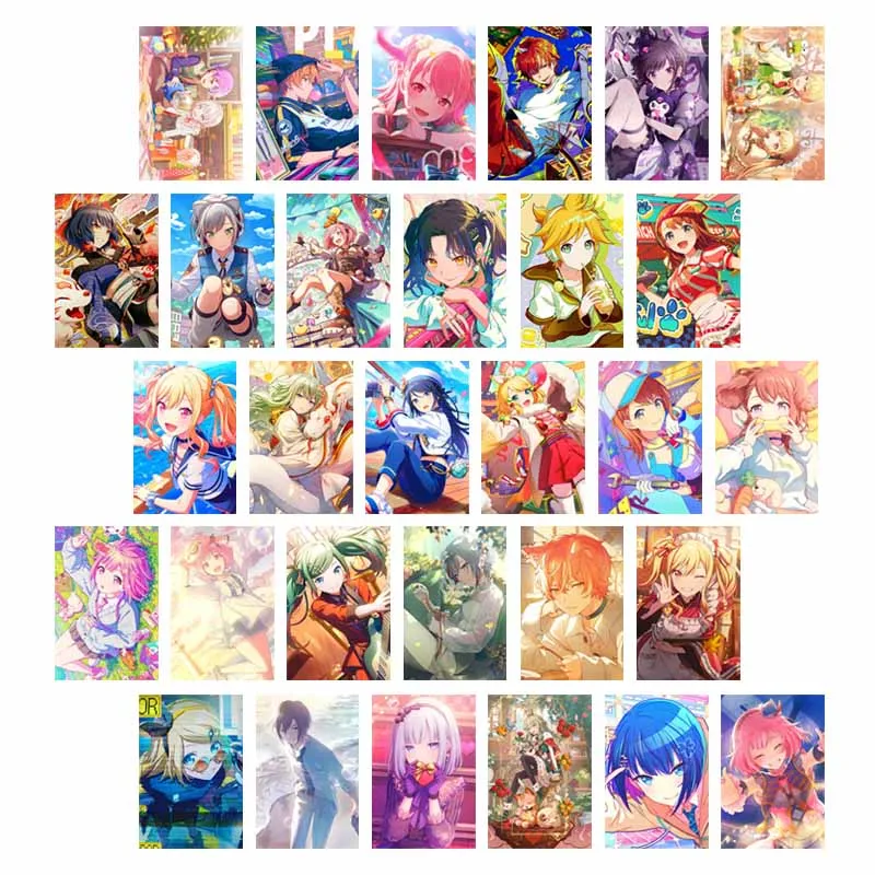 10/30pcs Anime Project Sekai Postcard Cartoon Game Wall Collage Kit Picture Bedroom Room Decoration Mural Aesthetic Dorm Decor