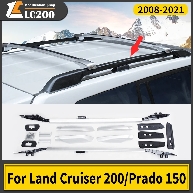 

For 2008-2022 Toyota Land Cruiser 200 LC200 Prado 150 Lc150 Fj150 Roof Wrap Or Luggage Rack Cross Rail Rail Travel Accessories