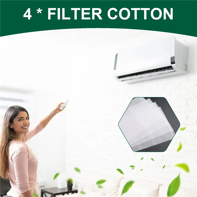 ABGR-4Pcs 28 дюймов X 12 дюймов электростатический фильтр из хлопка, фильтрующая сетка HEPA PM2,5 для очистителя воздуха Xiaomi Mi