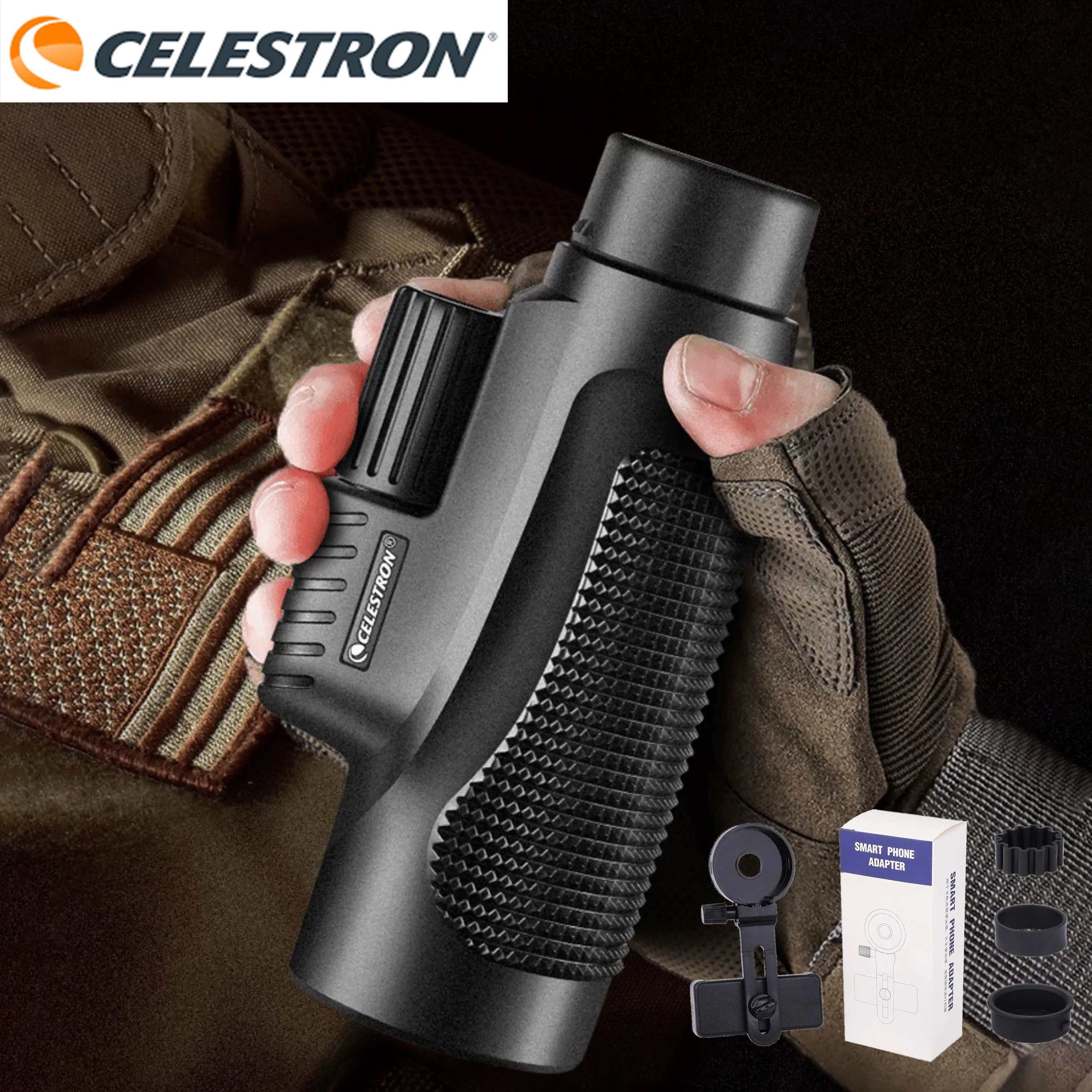Celestron 10X42 HD Monocular Telescope, Waterproof Portable Zoom Scope with ED Glass, BAK4 Prism for Bird Watching Hunting