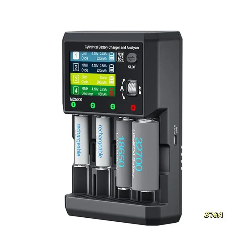 

MC5000 Smart Battery Charger Bluetooth APP PD 3.0 Max.65W For Li- HV Life Nimh Nicd Eneloop Nizn RAM LTO Na-