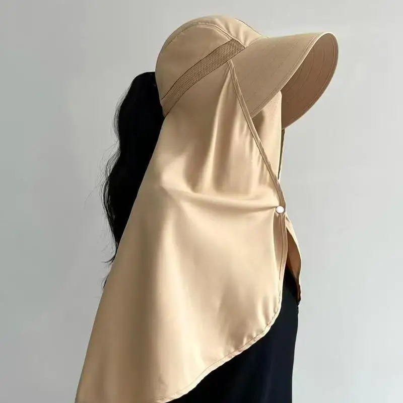 Sun Protection Hat for Women with 360 Degree Coverage Full Face Mask Shawl for Outdoor Summer UV Defense