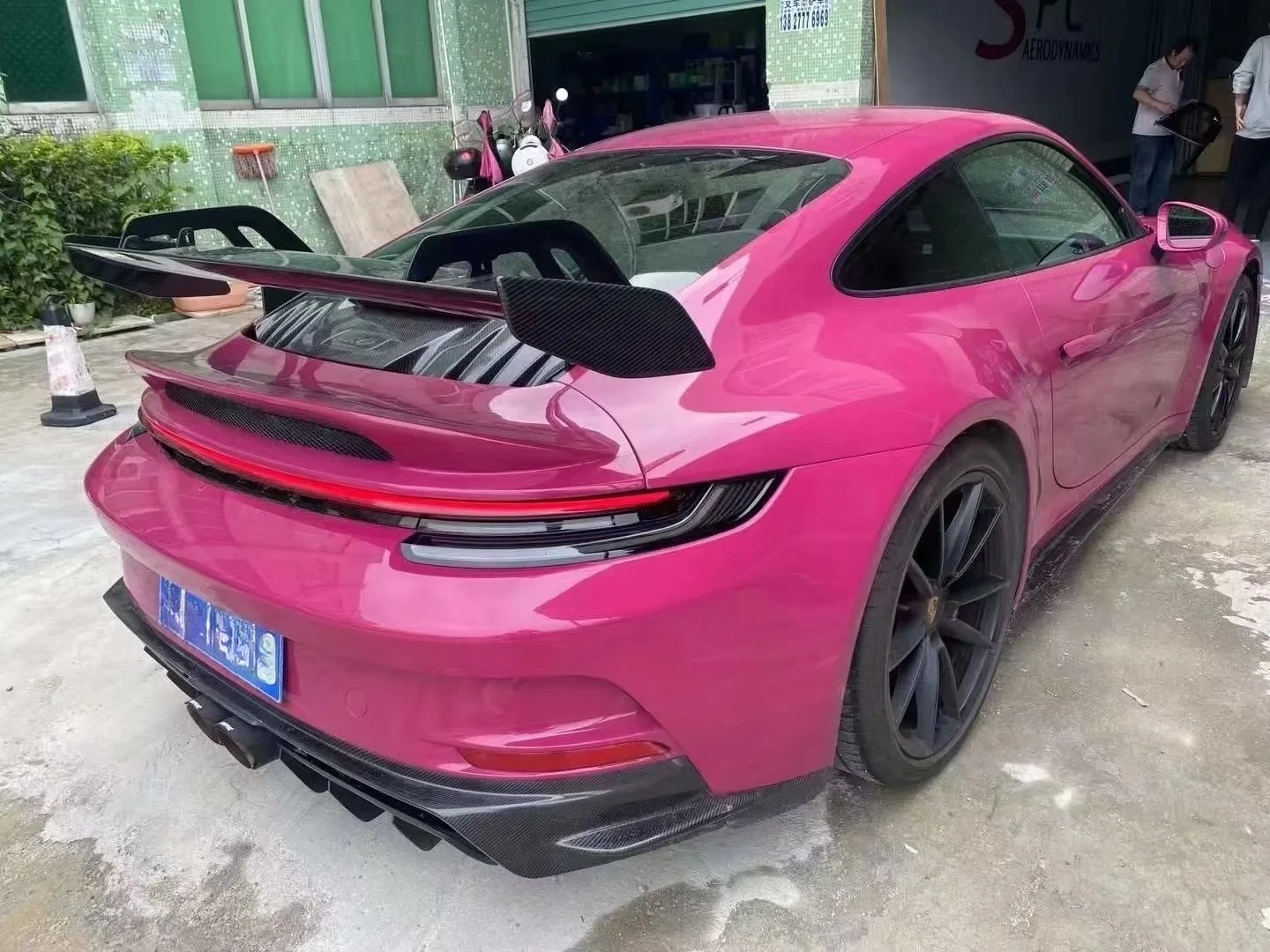 For  911-992 High Quality GT3 Style Dry Carbon Fiber Body Kit Spoiler Rear Wing Tail Wing