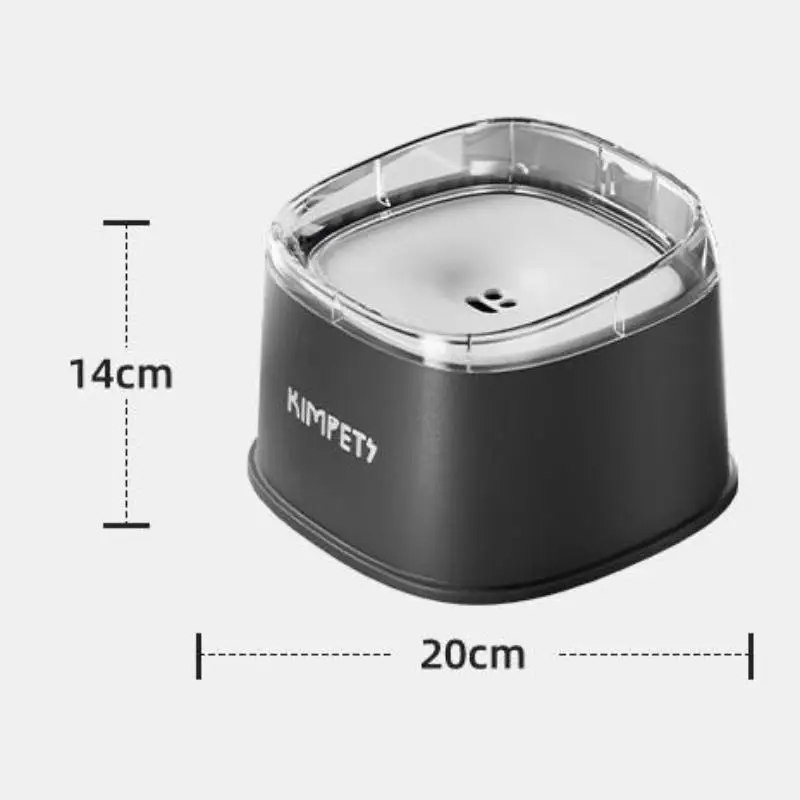 الحيوانات الأليفة غير ترطيب الفم الغبار علقت بطيئة وعاء مياه الشرب 2000 مللي سعة كبيرة الحيوانات الأليفة جرو هريرة شرب موزع