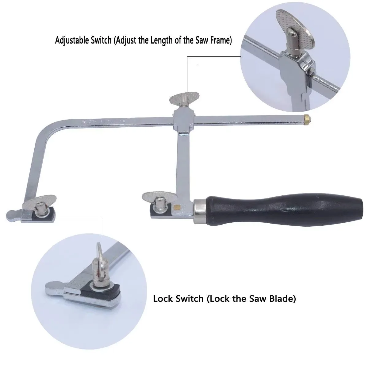PHYHOO Jewelers Saw Frame Adjustable with 12 Blades Professional Jewelry Making Kit for Precision Cutting