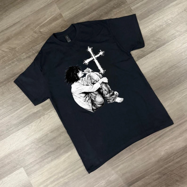 Death Note Casual T-Shirt Cotton Graphic Oversized Unisex T-shirt Streetwear Trendy Cotton New Model Short Breathable Couples