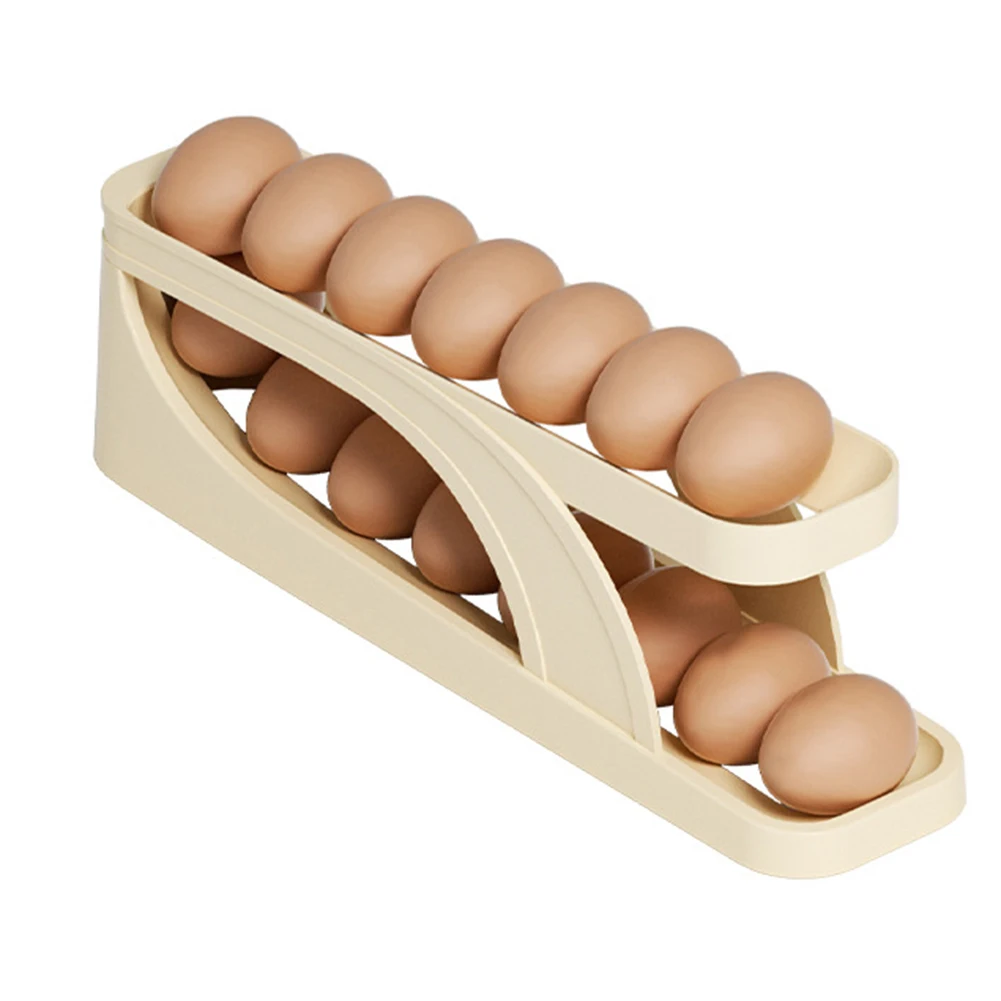 

Two-Layer Refrigerator Egg Dispenser Durable Anti-fall Egg Freshing Carrier Kitchen Storage Tools Organization