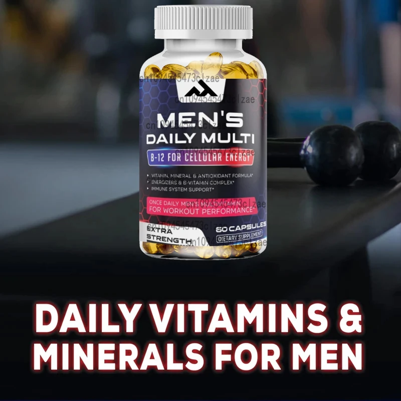 Men's Multivitamins - Multiple Vitamins A, C, D, E, B, Lycopene, Zinc, Calcium, Etc. - Energy, Immune,and Overall Health Support