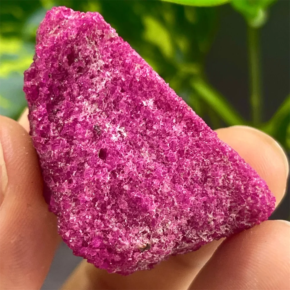 Natural Ruby Mineral Spirit, Quartz Crystal Rough Red Corundum Original Gemstone, Sample Treatment