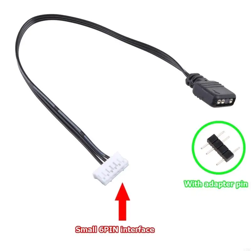 U55C Fan Controller Adapter Cable 5V 3-pin To 6pin/ 4pin Converter  5V ARGB 3Pin to 4Pin 6Pin for Coolmoon Cool Moon Fans