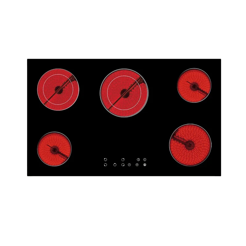 High Power Five burner Competitive Price Infrared cooker 8000W with CB CE Certificate Good Quality Built-in Ceramic Hob