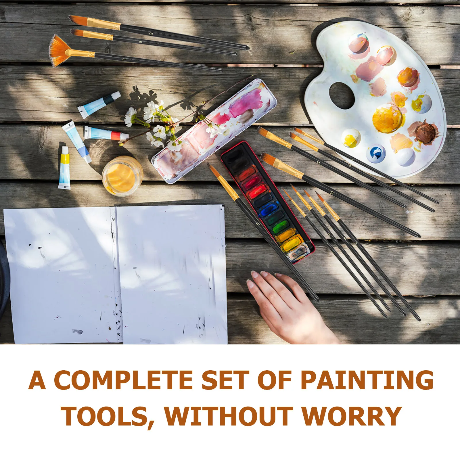 

Brush Set Professional Watercolor Paint Brushes Oil Nylon Hair Paintbrushes Number with Bag