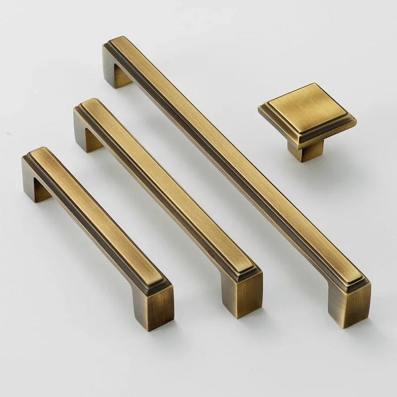 Bronze Cabinet Knobs and Handles Kitchen Hardware Cabinet Pulls Home Accessories Nordic Vintage Brass Furniture Handles