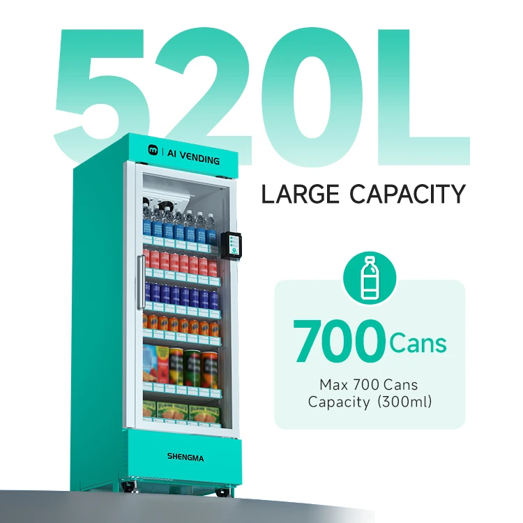 Alibaba777 ペイジ Shengma Smart AI Vending Machine 24/7 Unattended Retail 520L