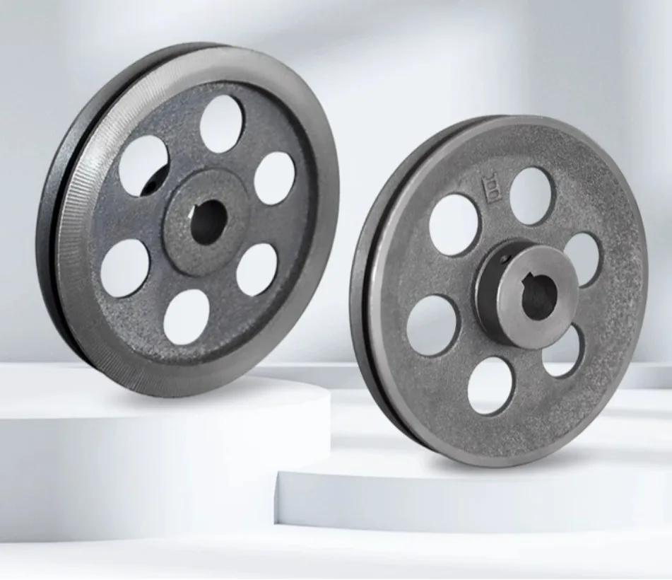 ضياء 150-200 مللي متر سميكة الخامس حزام بكرة جوفاء فتحة واحدة نوع بكرة الحديد الزهر عجلة أداة السلطة الملحقات #3