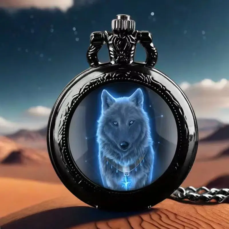 Montre de poche à rabat rétro populaire, modèle de document de diffusion en direct, décoration de poche moyenne, collier de montre, personnalité ChimMe, beau