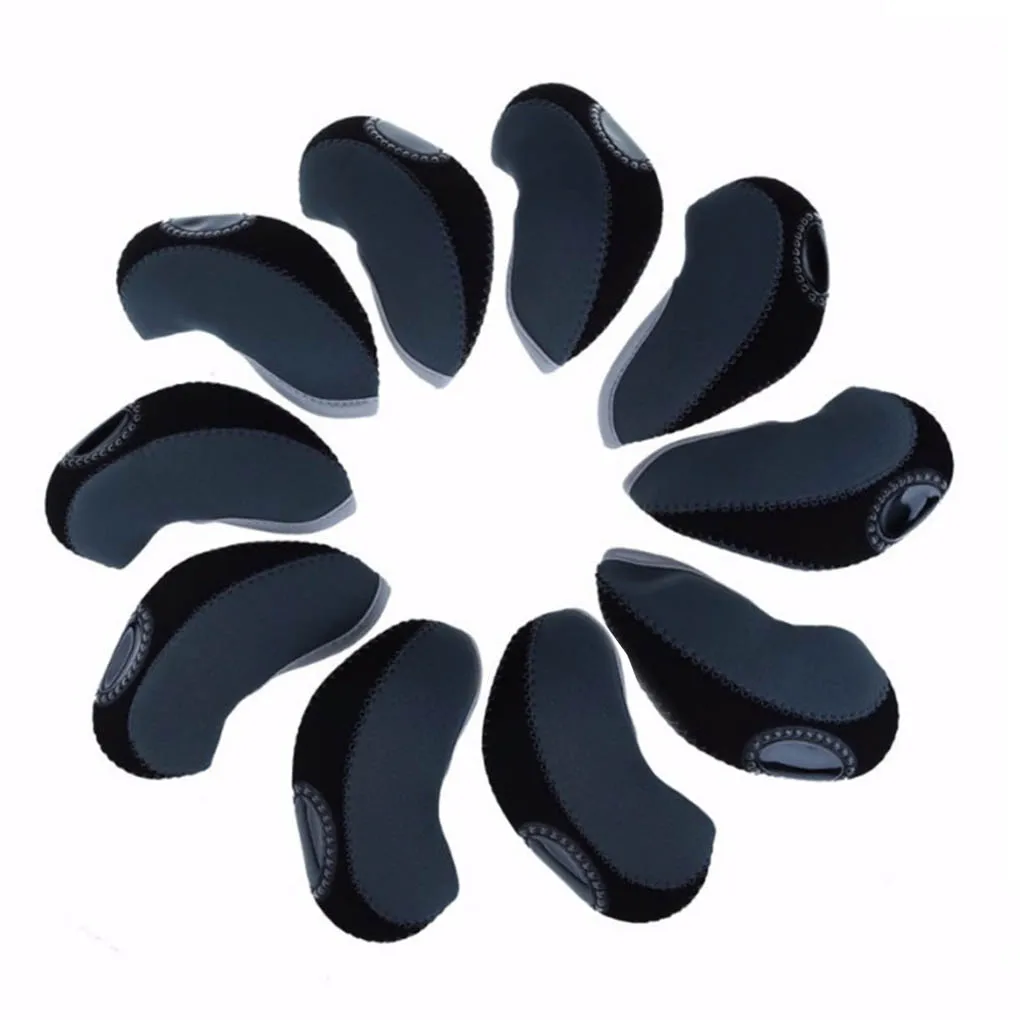 10Pcs Golf Headcover Golf Club Heads Cover Golf Club Iron Putter Head Cover Protect Set