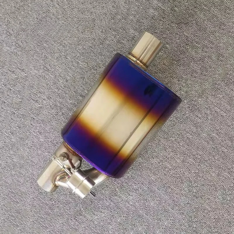 Car Universal Stainless Steel Valved Muffler Vacuum Electronic Valvetronic Exhaust Pipe Remote Control Dual Inlet Outlet 2/2.5/3 view 2