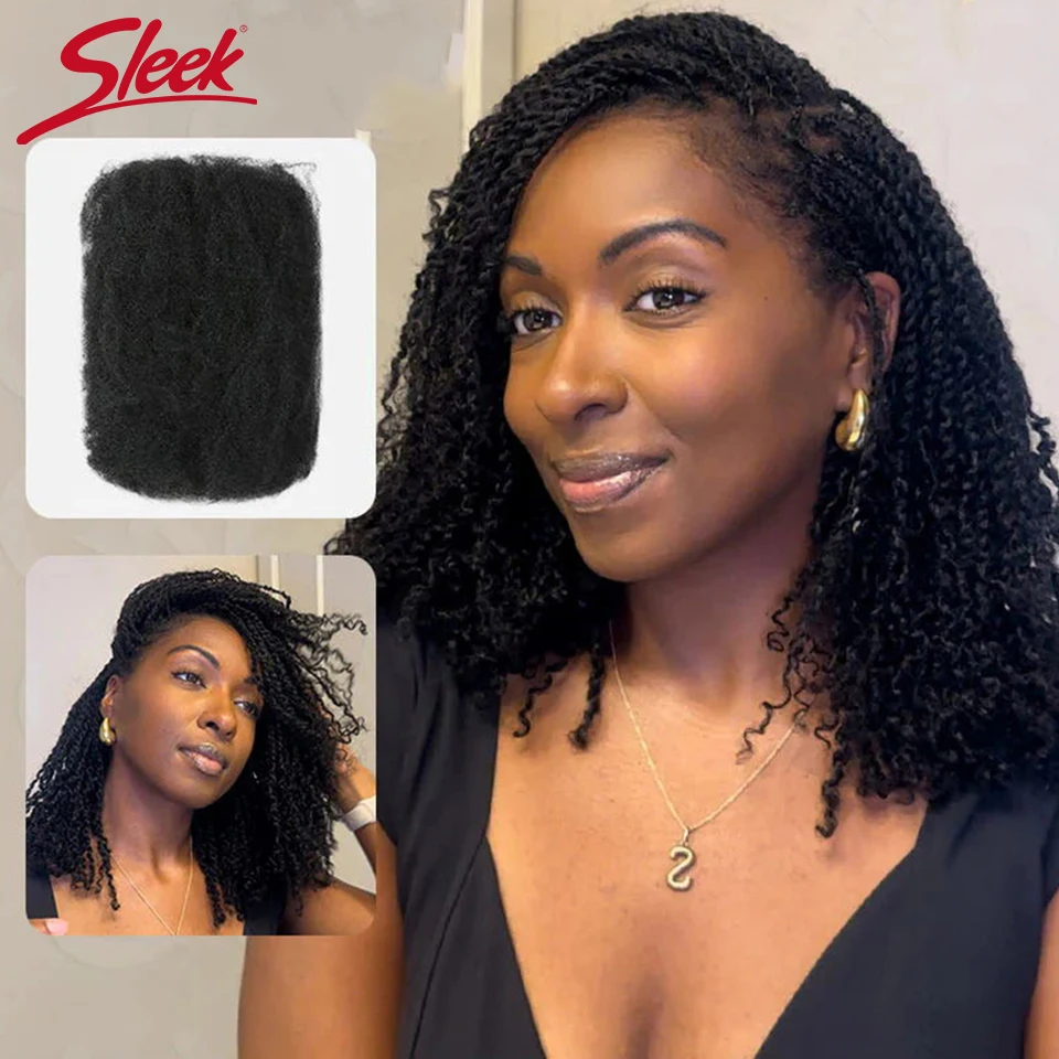 Braziliaanse QVR Afro Kinky Bulk Menselijk Haar Voor Vlechten Dreadlock Haar 50 g/stk Virgin Natuurlijke Bruin Remy Menselijk Haarverlenging