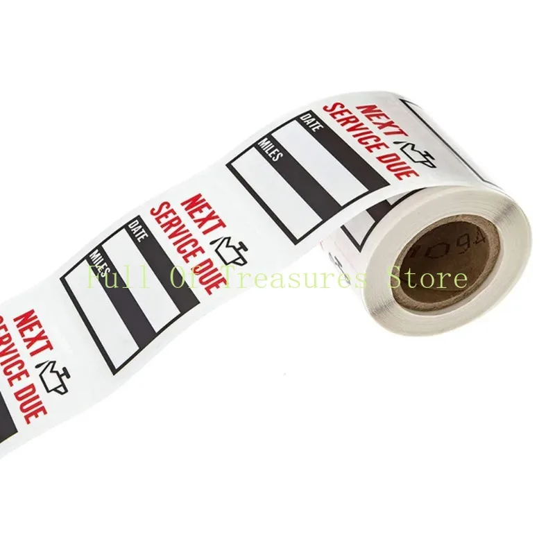 100 pieces/roll of oil change and maintenance service reminder stickers, pet car window stickers, car stickers