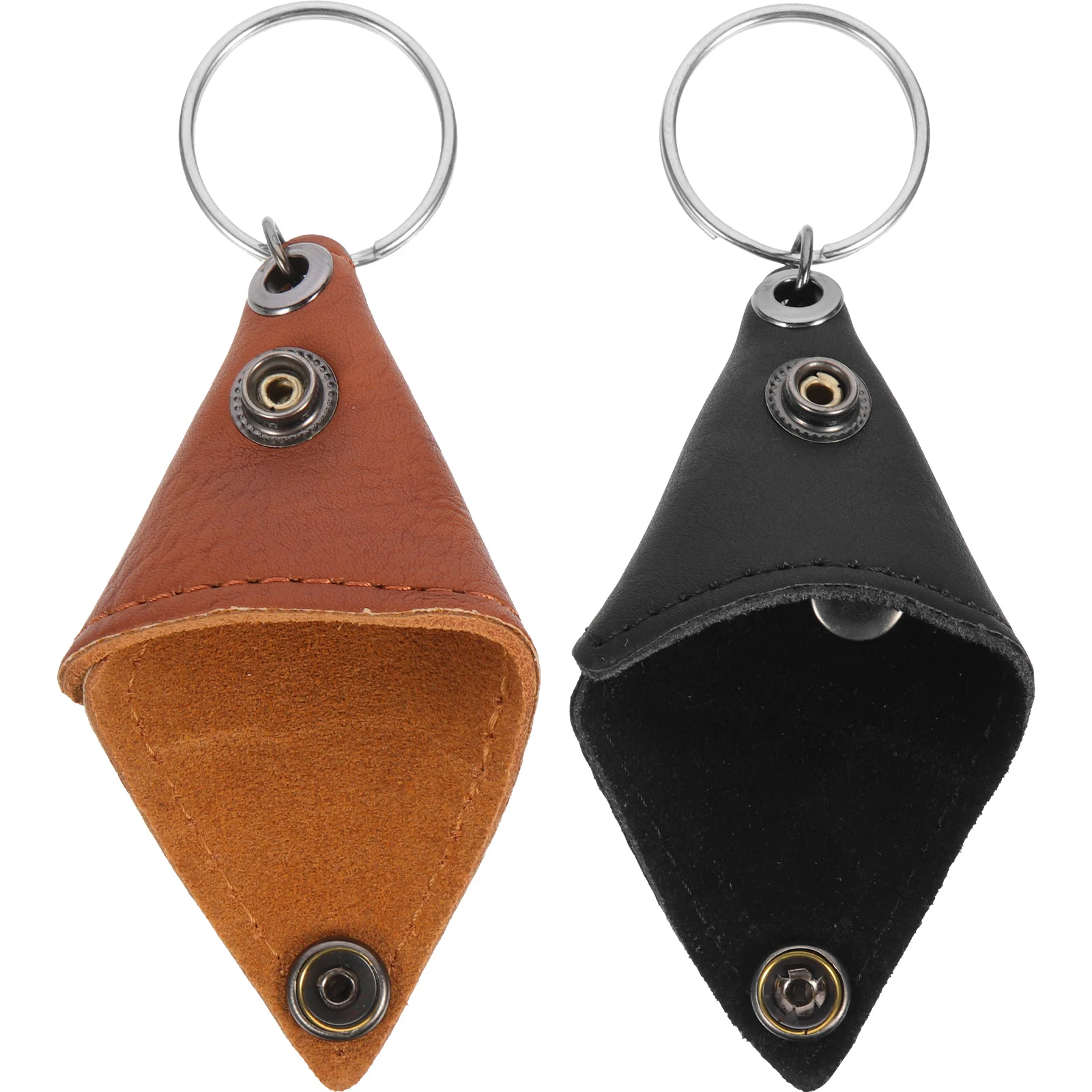 

2 Pcs Guitar Pick Bag PU Portable Organizer Storage Case For Picks Plectrums Musical Instruments Accessories