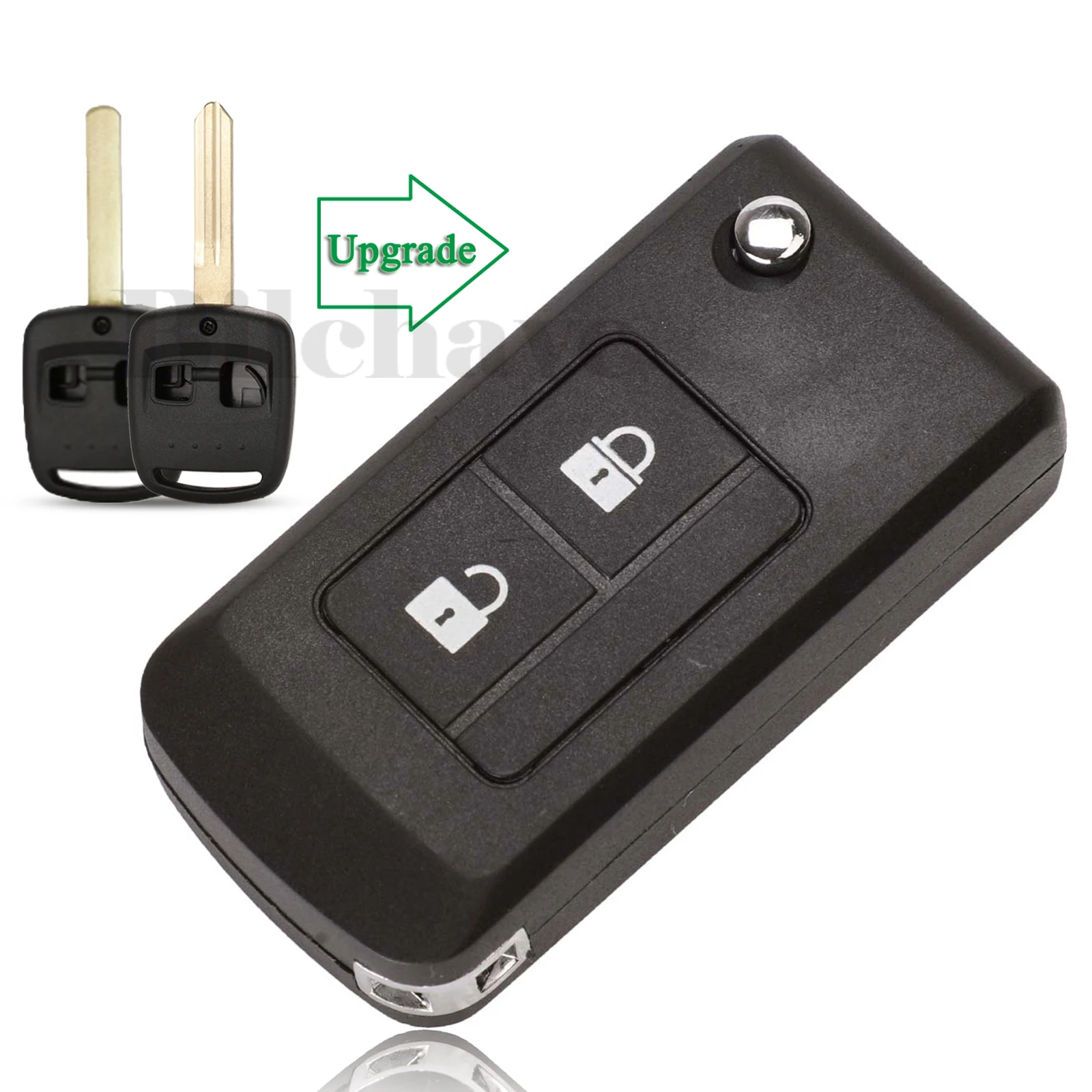 

jingyuqin Modified For Subaru Forester Legacy Impreza Outback Fob Remote Car Key Shell Case Fob 2Buttons Replacement