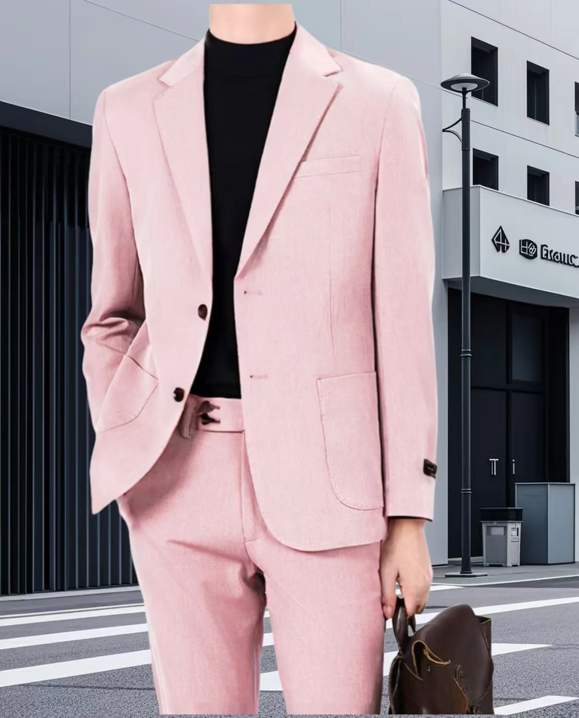 

Men‘s Designer Linen Clothes Blazer and Pants Set Summer Beach Regular Suit with Vintage Notch Lapel Elegant Party Dresses