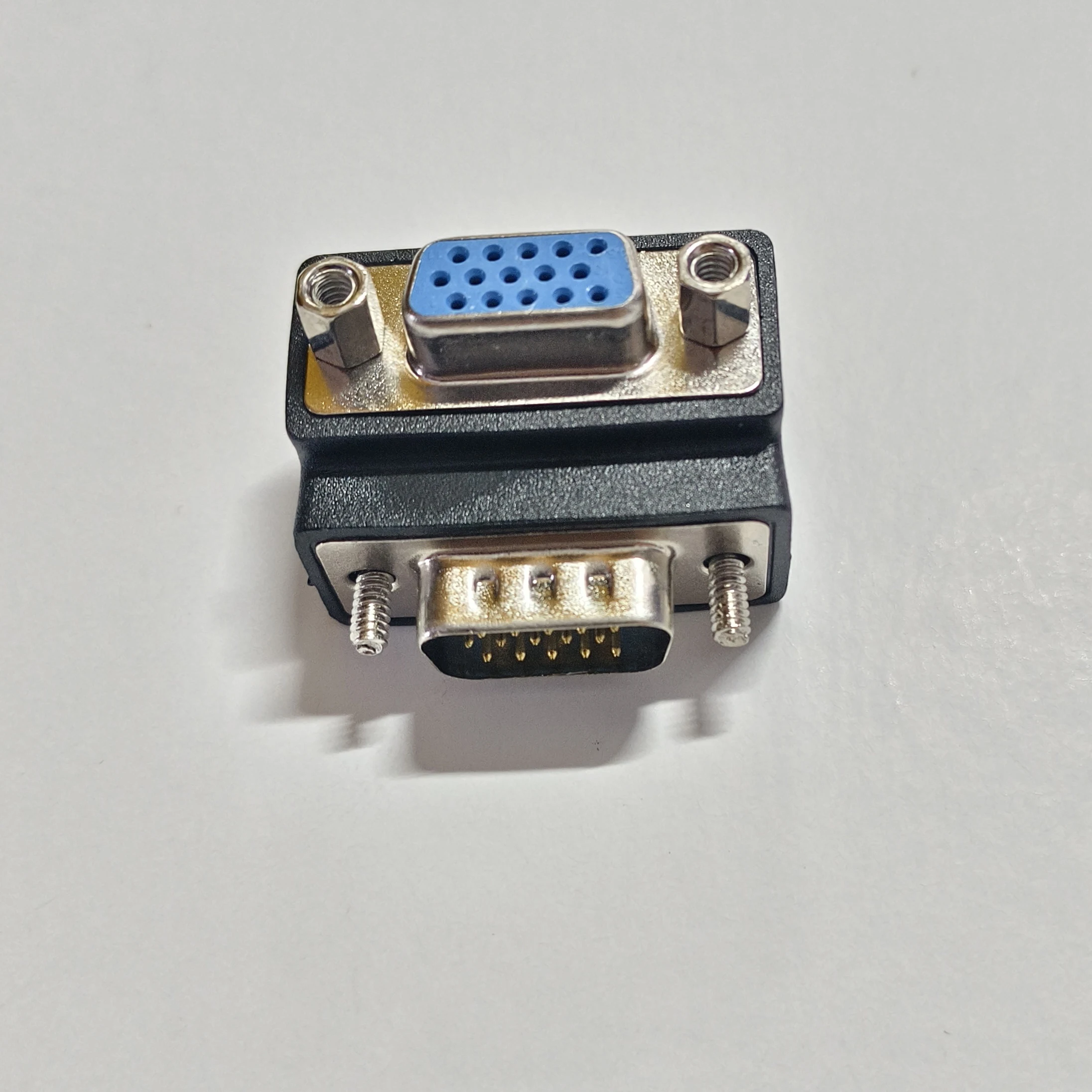 1pcs 90 Degree Down Right Angled VGA SVGA Male To VGA 15Pin Female Monitor Adapter for PC Laptop TV high quality