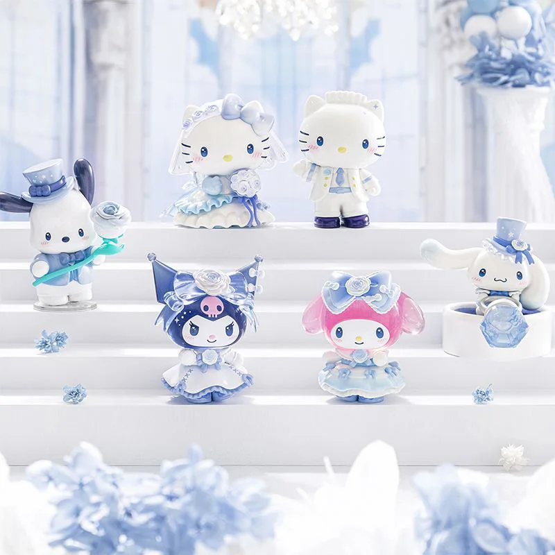 

New Sanrio Family Hello Kitty Kuromi My Melody Romantic Wedding Collection Adorable Ornament Decorations Girl Holiday Gifts