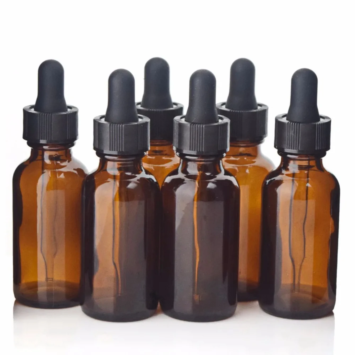 6pcs Empty 30ml Amber Glass Dropper Bottles with Glass Eye Dropper Pipette  Essential Oils Aromatherapy Lab Chemicals 1oz