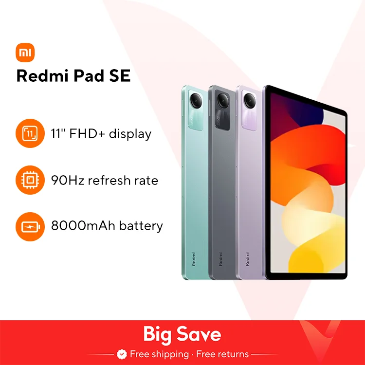 Xiaomi Redmi Pad SE 11 6 GB/128 GB 8 GB/256 GB WLAN EU-Ladegerät Globale Version
