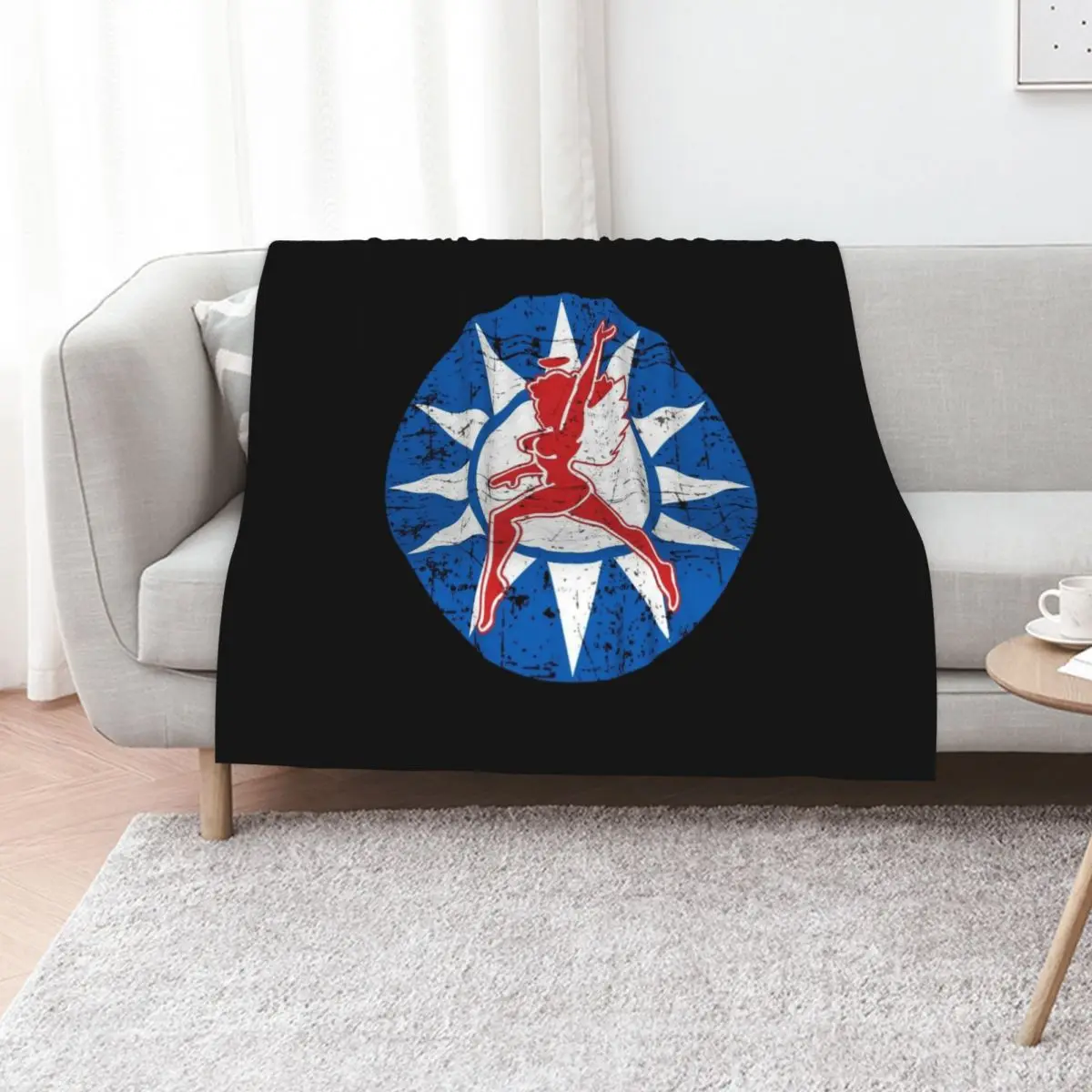AVG - Flying Tigers - Red Angel RCAF - Grunge Style Throw Blanket Shaggy Quilt for winter Soft Beds Blankets