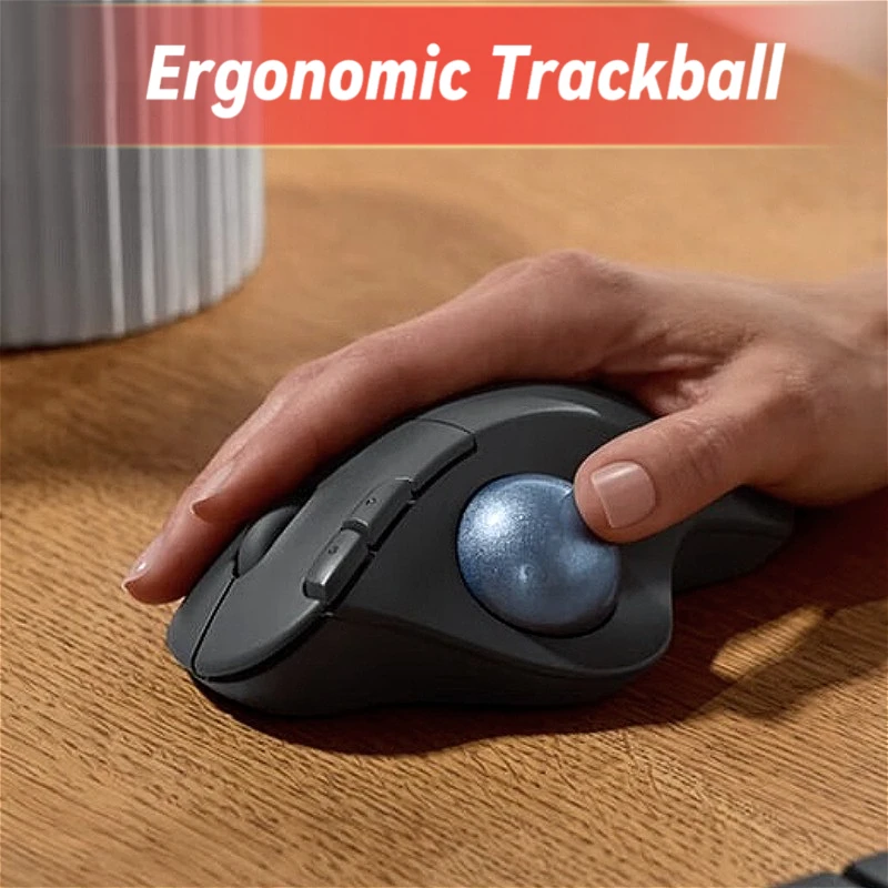 

Logitech ERGO M575S Ergonomic Trackball Mouse Wireless 2.4G Bluetooth Dual-mode 2000DPI 5 Buttons Quiet Mouse for Large-hand
